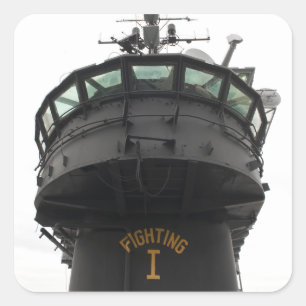 Ansicht des Vorderteils des Überbaus Quadratischer Aufkleber