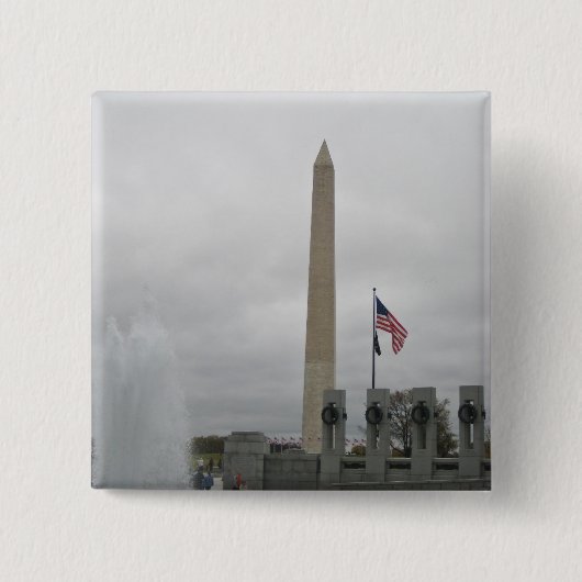 Ansicht des Washington-Monuments von WWII Denkmal Button (Vorderseite)