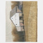 Ansicht des weißen Stalls Fleecedecke (Vorderseite)