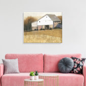 Ansicht des weißen Stalls Leinwanddruck (Insitu (Wohnzimmer))