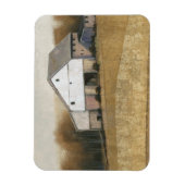 Ansicht des weißen Stalls Magnet (Vertikal)