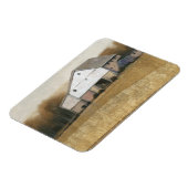 Ansicht des weißen Stalls Magnet (Linke Seite)