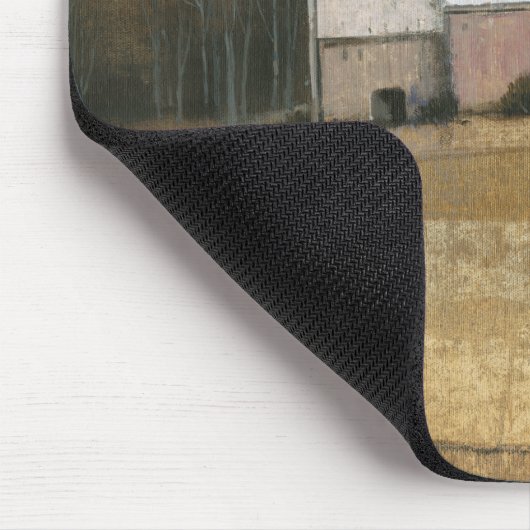 Ansicht des weißen Stalls Mousepad (Ecke)