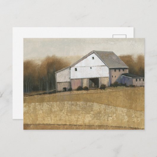 Ansicht des weißen Stalls Postkarte (Vorne/Hinten)