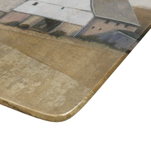 Ansicht des weißen Stalls Schneidebrett (Ecke)