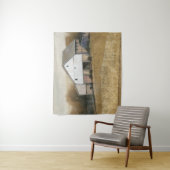 Ansicht des weißen Stalls Wandteppich (Beispiel)