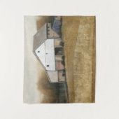 Ansicht des weißen Stalls Wandteppich (Vorderseite)