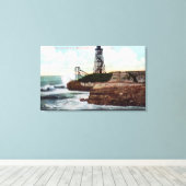 Ansicht des Wellenmotors auf dem Cliff Drive Leinwanddruck (Insitu (Holzboden))