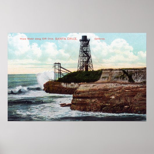 Ansicht des Wellenmotors auf dem Cliff Drive Poster (Vorne)