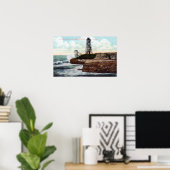 Ansicht des Wellenmotors auf dem Cliff Drive Poster (Heimbüro)