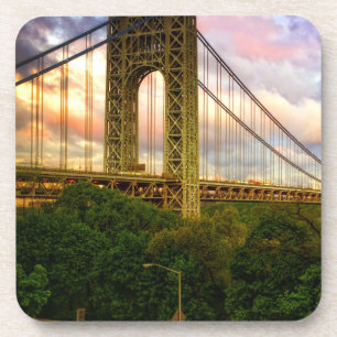Ansicht, die - West von Manhattan Süd schaut Getränkeuntersetzer