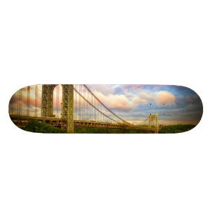 Ansicht, die - West von Manhattan Süd schaut Skateboard