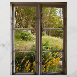 Ansicht durch altes Fenster Flyer