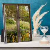 Ansicht durch altes Fenster Fotoplatte (Seite)