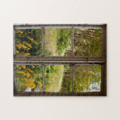 Ansicht durch altes Fenster Puzzle (Horizontal)
