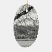 Ansicht durch die Bäume sehnt sich Höchst-BW Keramik Ornament (Rechts)