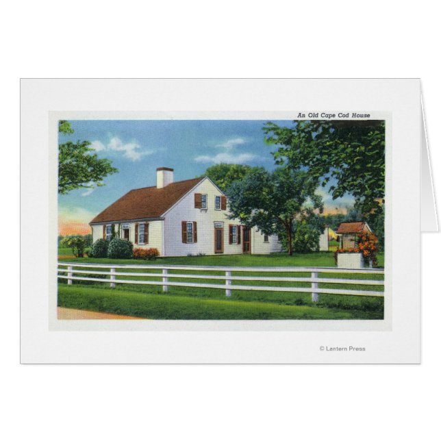 Ansicht einer alten Cape Cod-Zuhause (Vorderseite (Horizontal))