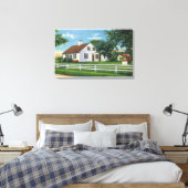 Ansicht einer alten Cape Cod-Zuhause Leinwanddruck (Insitu (Schlafzimmer))
