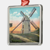 Ansicht einer alten Windmühle Ornament Aus Metall (Links)