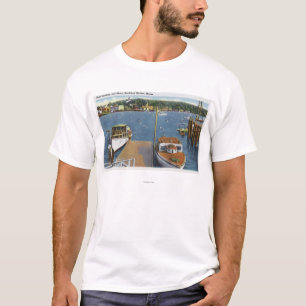 Ansicht einer Boots-Landung und des Ufers T-Shirt