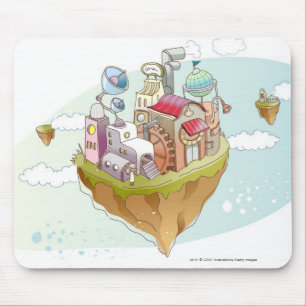Ansicht einer bunten abstrakten Illustration Mousepad