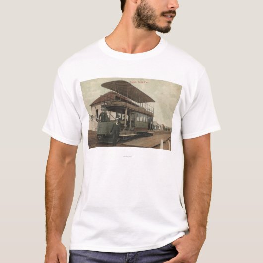 Ansicht einer Doppeldecker-Drahtseilbahn T-Shirt (Vorderseite)