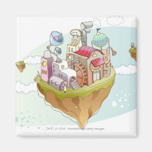 Ansicht einer farbigen abstrakten Abbildung Magnet