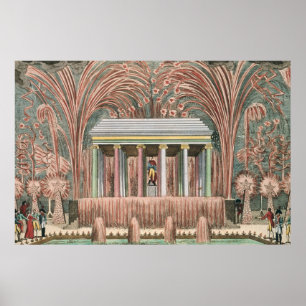 Ansicht einer Feuerwerksanzeige Poster