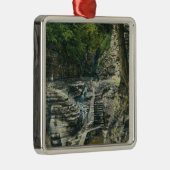 Ansicht einer Hängebrücke Silbernes Ornament (Rechts)