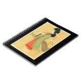 Ansicht einer japanischen Frau in Paris, Frankreic Notizblock (Linke Seite)