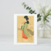 Ansicht einer japanischen Frau in Paris, Frankreic Postkarte (Stehend Vorderseite)