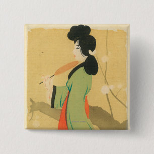 Ansicht einer japanischen Frau in ParisParis, Button