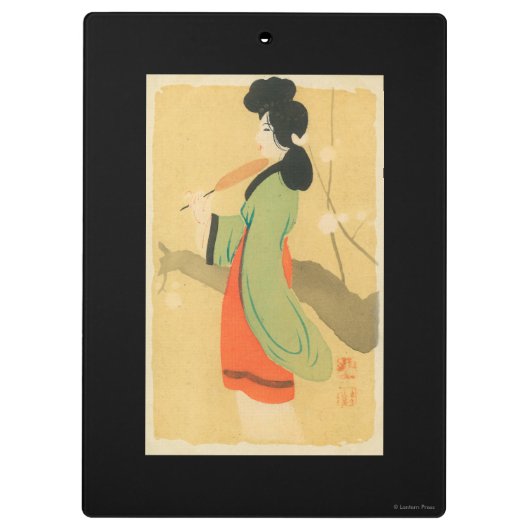 Ansicht einer japanischen Frau in ParisParis, Klemmbrett (Rückseite)