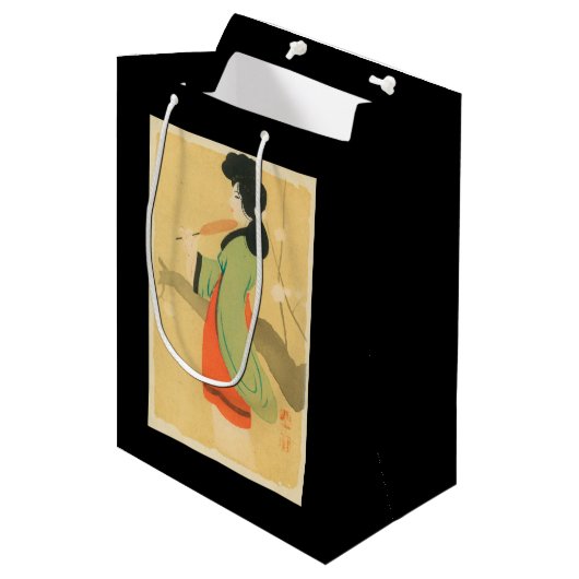 Ansicht einer japanischen Frau in ParisParis, Mittlere Geschenktüte (Vorderseite Schrägansicht)