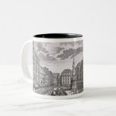 Ansicht einer Prozession im Graben Zweifarbige Tasse (Vorderseite Links)