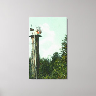 Ansicht einer Sequoia Wind MillEureka, CA Leinwanddruck