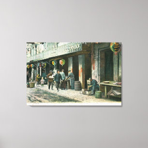 Ansicht einer Straße in der Fisch-Gasse Leinwanddruck