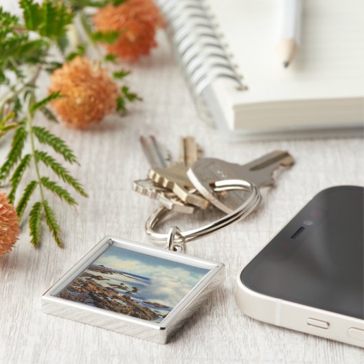 Ansicht einer typischen Küstenlinie Schlüsselanhänger (Seite)