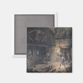 Ansicht einer Zelle in der Bastille Magnet (Vorderseite/Rückseite)