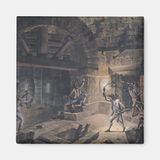 Ansicht einer Zelle in der Bastille Magnet (Vorne)