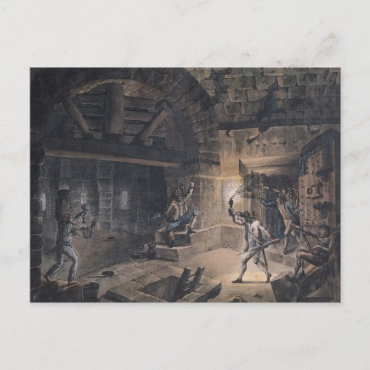 Ansicht einer Zelle in der Bastille Postkarte (Vorderseite)