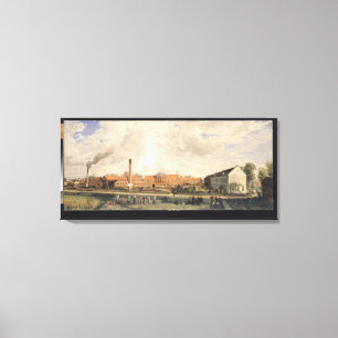 Ansicht einer Zuckerfabrik Leinwanddruck