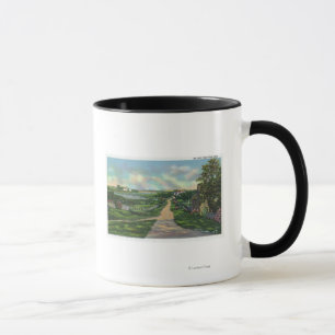 Ansicht eines alten Cape Cod-Wegs Tasse
