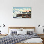 Ansicht eines Breakers auf der West Cliff Drive Leinwanddruck (Insitu (Schlafzimmer))