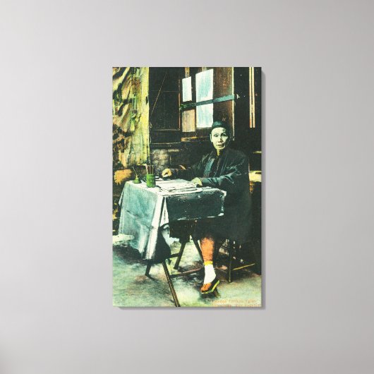 Ansicht eines chinesischen Fortune Tellers Leinwanddruck (Vorderseite)