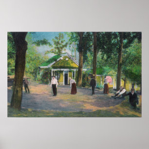 Ansicht eines Croquet GameHarbin Springs, CA Poster