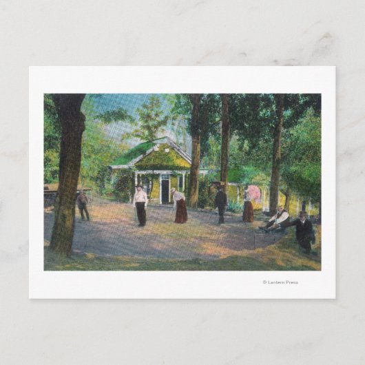 Ansicht eines Croquet GameHarbin Springs, CA Postkarte (Vorderseite)