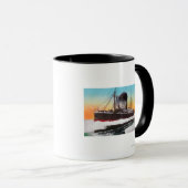 Ansicht eines Dampfers in einem Eisstau Tasse (VorderseiteRechts)