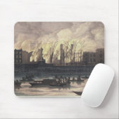 Ansicht eines Feuers an Whitehall-Palast Mousepad (Mit Mouse)