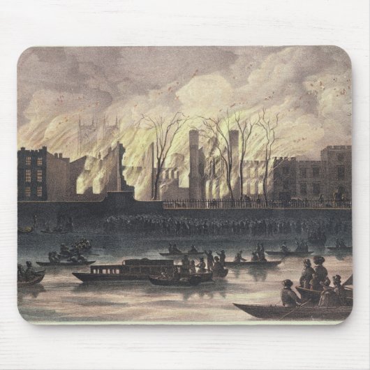 Ansicht eines Feuers an Whitehall-Palast Mousepad (Vorne)